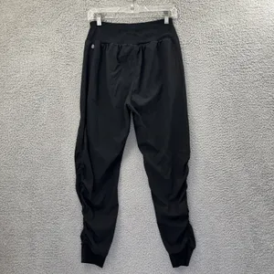 Zella High Rise Ruched Jogger Pants Black Athletic Athleisure Women Small x‎ 27 thumbnail 2