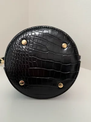 Jason Wu Textured Canvas Leather Crocodile Trim Bucket Bag thumbnail 9