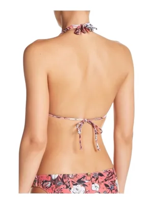 new Vix ✦ Print String Triangle Bikini Halter Top ✦ Pink Floral ✦ Large ✦ D Cup thumbnail 4