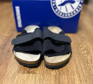 BIRKENSTOCK Kyoto black leather sandals slippers shoes women’s eur 38 new thumbnail 2