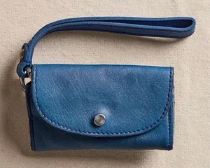 Free People Leather Bag Lanyard - Sapphire thumbnail 1