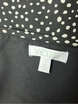 NWT Abound Black Ivory Polka Dot Cami Top V-Neck Spaghetti Strap Size Small thumbnail 6