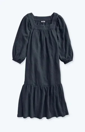 SUMMERSALT The Going Places MIDI Navy Gauze Dress Size XS NEW with tags thumbnail 1