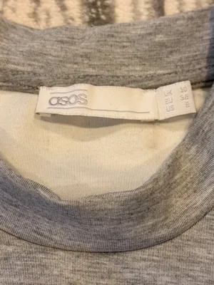 NEW ASOS women's size 6 gray/black cut-out sweater MSRP $49.99 thumbnail 2