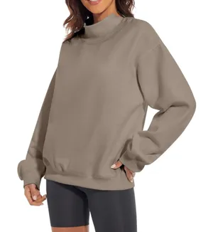 Women’s Mockneck Sweater Brown thumbnail 1