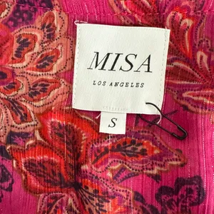 Misa Los Angeles azalea romper in Fuchsia size Small Floral Chiffon Ruffles thumbnail 5