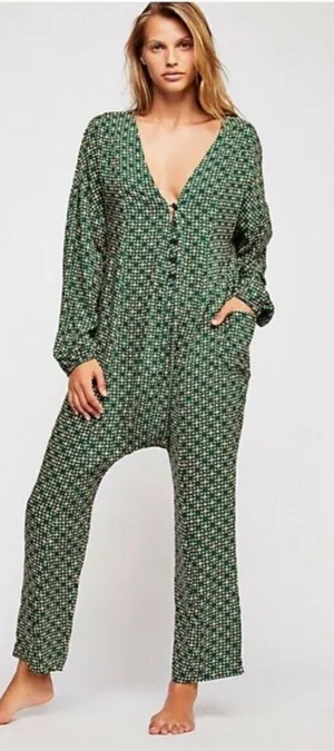 Intimately Free People Oversized Jumpsuit Boho Hippie Festival Loungewear Casual thumbnail 1