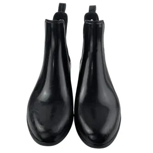 Sam Edelman Tinsley Women's Black Glossy Slip On Chelsea Ankle Rain Boots Size 9 thumbnail 2