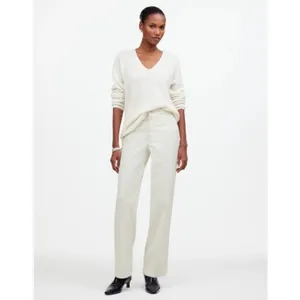Madewell Emmett Wide Leg Corduroy‎ Pants Winter White Women's Size 25 thumbnail 2