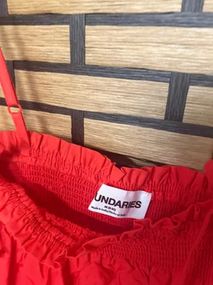 No boundaries red poplin cotton dress size medium thumbnail 5