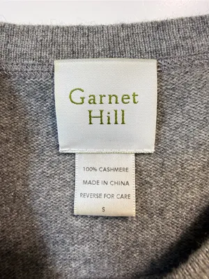 Garnet Hill 100% Cashmere Women's Gray Scoop-Neck Knit Sweater thumbnail 5