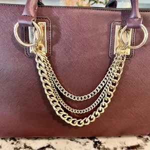 JustFab Bradley Satchel Plum Handbag 👜 thumbnail 7