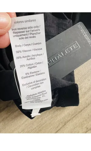 Alphalete Woman’s Premium Wrop SS Crop - Black, Size Small thumbnail 10