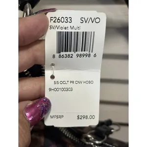 COACH NWT Ocelot Hobo Violet Multi Animal Print F26033 Large Logo thumbnail 3