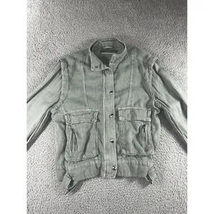 Blanknyc Jacket Women XS Full Zip Linen Utility Steampunk‎ Boho thumbnail 2