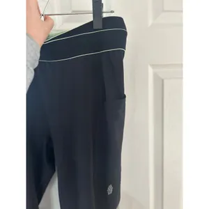 Free People Movement Black Mint Green Criss Cross Band Full Length Leggings thumbnail 5