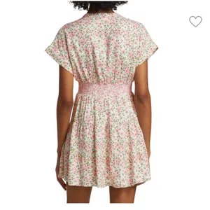 ALICE + OLIVIA Keela Floral Print Smocked Button-Front Dress thumbnail 8