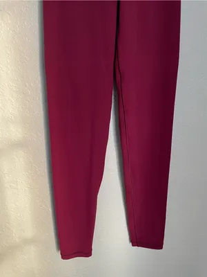 New Aerie Offline Real Me Xtra Fold Over Leggings Size XS Deep Cherry Stretchy thumbnail 6