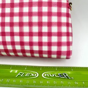 Nanette Lepore Purse Pink Plaid Baguette Bright Small No Shoulder Strap Preppy thumbnail 5