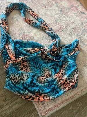 I.am.Gia animal print halter top thumbnail 6