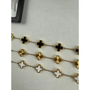 Tarnish Free Stainless Steel Clover Bracelets Silver thumbnail 5