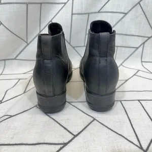 Sorel Evie Chelsea Boots Size 10 Black Leather Wedge Cap Toe NL4925-010 SEE PICS thumbnail 3