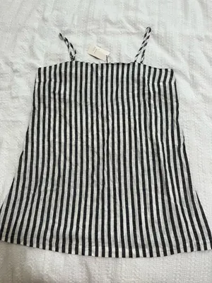 a new day Navy and White Striped Mini Sundress thumbnail 4