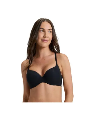 Auden Womens Luxe Stretch Comfort Wire Demi Adjustable Bra 94266713 Black 34B thumbnail 7
