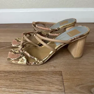 Dolce Vita Blush Multi Snake Print Stella Heels Sandals, Size 8.5 thumbnail 4