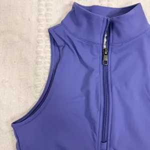 Vitality x Cosmopolitan Womens Purple Quarter Zip Athletic Crop Top Size S thumbnail 3