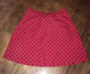 Boden red velvet gathered midi skirt with pockets thumbnail 1