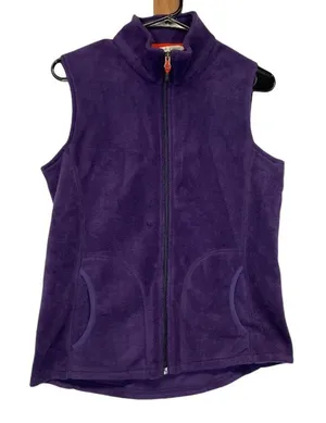 Woolrich Purple Sleeveless Full Zip Fleece Jacket Vest Size S‎ thumbnail 1