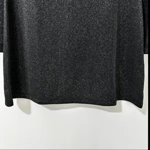 Reformation Jaelynn Knit Dress in black silver sparkle size L thumbnail 3