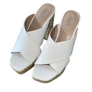 Charles By Charles David Womens Index Espadrille Platform Sandals White Size 7.5 thumbnail 1