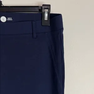 Betabrand Classic DPYP Dress Pant Yoga Pants Straight in Navy size L thumbnail 7