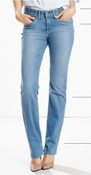 Levi’s 525 Perfect Waist Straight Mid Rise Jeans Size 14 thumbnail 1