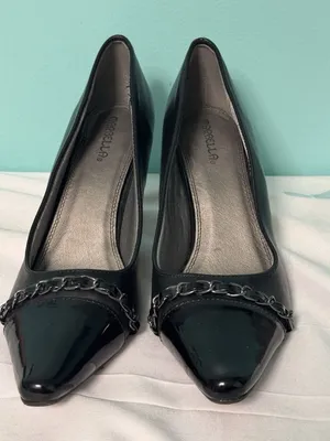 Marbella‎ Flex Black Pumps Heel Sz 9.5 M S-655 thumbnail 1