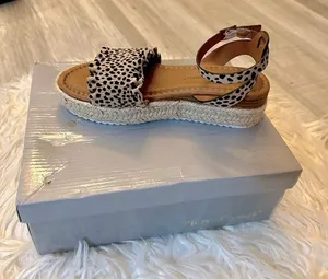 Pierre Dumas Black and Cream Spotted Espadrille Sandal thumbnail 1