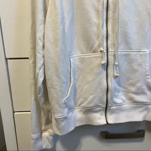 Aerie White Zip Up Sweatshirt thumbnail 4