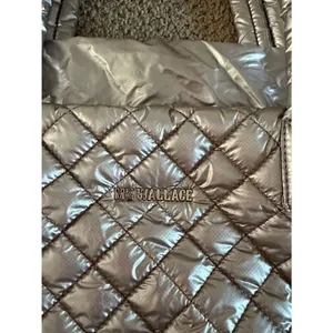 MZ Wallace Metro Tote Deluxe Medium Metallic Rose Gold Quilted Nylon Travel Bag thumbnail 2