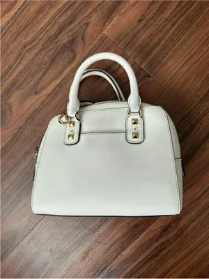 Michael Kors White And Gold Studded Mini Crossbody Purse Bag thumbnail 3