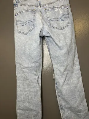 American Eagle Outfitters Super High Rise Straight Jeans Womens 4 Distressed thumbnail 6