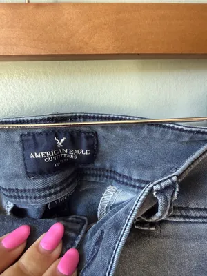 American Eagle Kick Boot Stretch Pants Blue Size 6 Short thumbnail 4