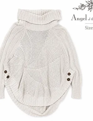 Anthropologie Angel of the North Harvest Moon Cotton Poncho Sweater Size S thumbnail 1