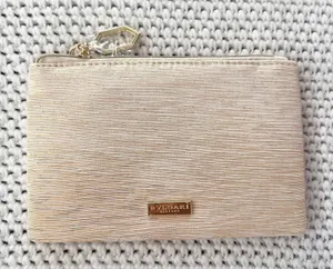 Bvlgari Parfums Beauty Pouch Cream/Gold Lurex Makeup Bag Detachable Tassel NEW thumbnail 1