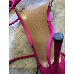 Alias Mae Shoes Womens Size 40 Satin Pointed Toe Lace Up Stiletto Heels Dressy thumbnail 5