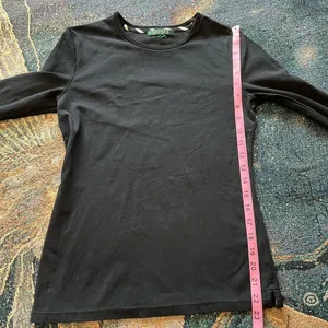 Lauren Ralph Lauren Black Cotton Crew Neck Long Sleeve Top Women’s S Preppy Y2K thumbnail 11