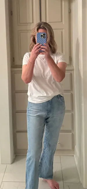 Ag Adriano Goldschmied Light Blue Farrah Boot Crop High-Rise Jeans thumbnail 1