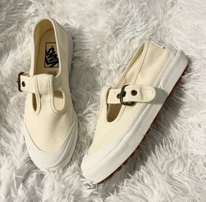 Cute kawaii Vans Mary Jane Style 93 buckle Slip-On shoes classic white thumbnail 1