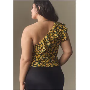 Anthropologie Maeve One Shoulder Top New With Tags thumbnail 2